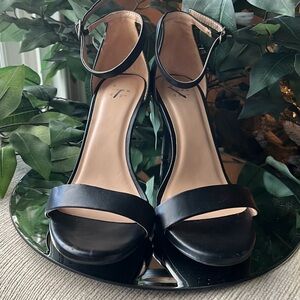 Elegant Black Ankle Strap Sandals
